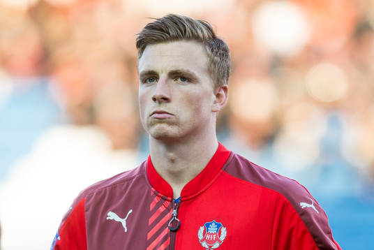 Helsingborgs Carl Johansson innan fotbollsmatchen i