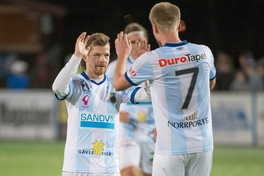 Jonas Lantto och Robin Nilsson jublar