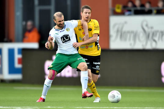 Hammarbys Kennedy Bakircioglu och Elfsborgs Marcus Rohdén