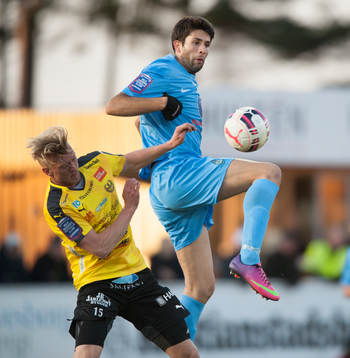 Athletic Gerbino Polo Luca och Mjällbys Robin Cederberg i