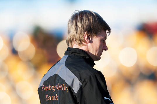 Mjällbys Patrik Rosengren  i matchen i Superettan mellan
