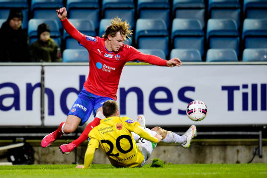 Helsingborgs Emil Krafth och Falkenbergs Carl Wede