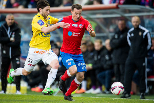 Falkenbergs Tibor Joza och Helsingborgs Anton Wede