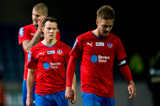 Helsingborgs Anton Wede och Johan Mårtensson deppar