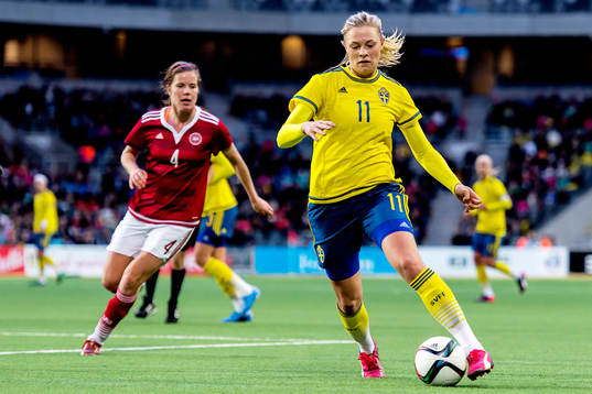 Sveriges Fridolina Rolfö och Danmarks Sofie Junge Pedersen