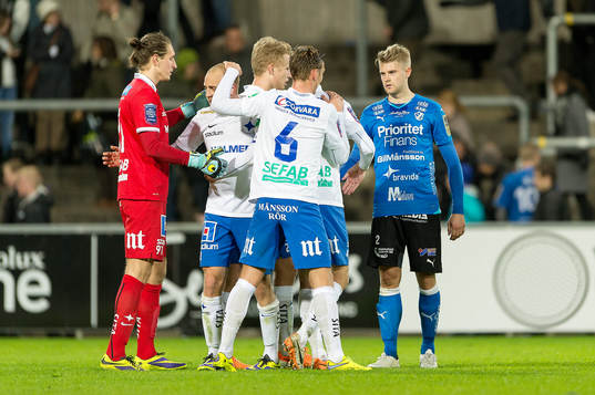 Norrköpings spelare jublar