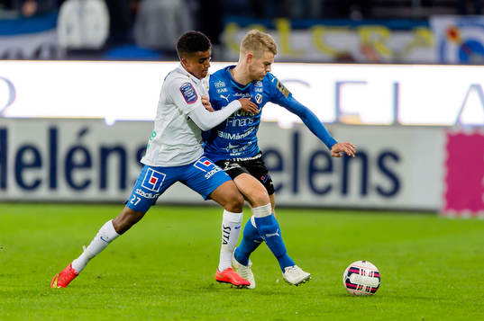 Norrköpings Tesfaldet Tekie och Halmstads Viktor Ljung