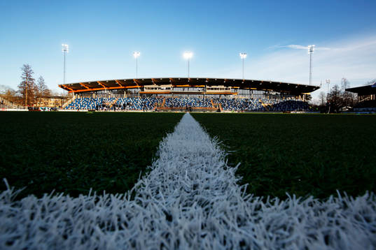 Kopparvallen innan fotbollsmatchen i Allsvenskan mellan