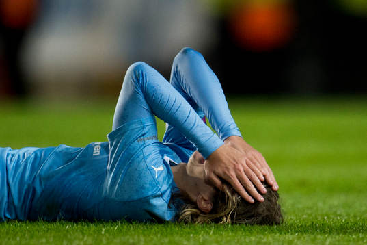 Malmö FFs Pawel Cibicki deppar