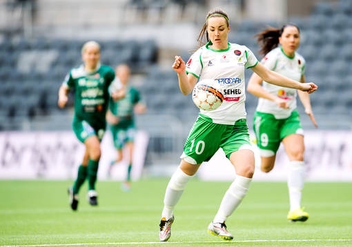 under fotbollsmatchen i Damallsvenskan mellan Hammarby och