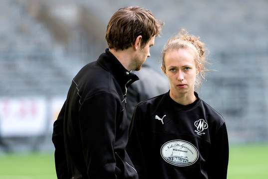 Mallbackens tränare David Kjellin och Eilish McSorley