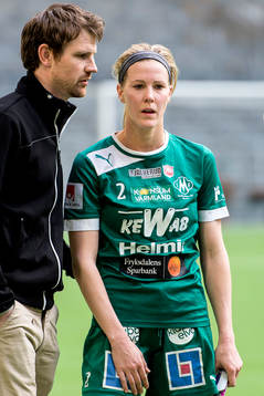 Mallbackens tränare David Kjellin och Tessa Gavilsky deppar