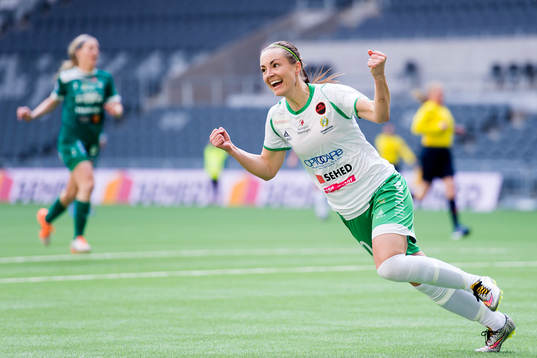 Hammarbys Elina Johansson jublar