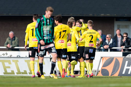 Mjällbys spelare jublar
