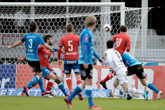 Helsingborgs Anton Wede gör 0-1