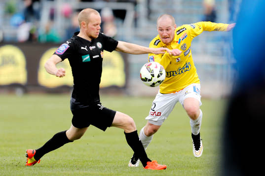 Örebros Daniel Björnqvist och Falkenbergs Rasmus Sjöstedt