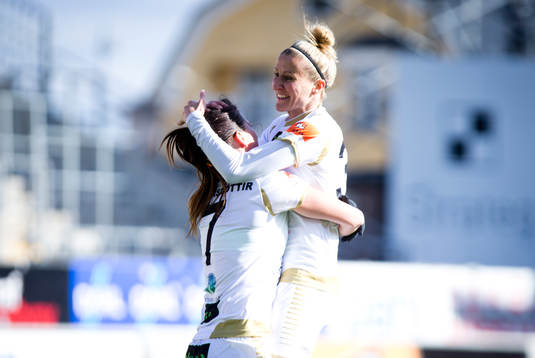 Rosengårds Sara Björk Gunnarsdottir gör 1-3 och jublar