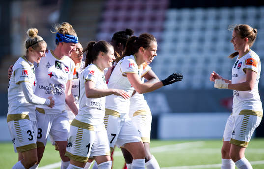Rosengårds Sara Björk Gunnarsdottir gör 1-3 och jublar