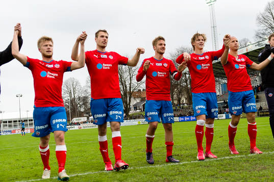 Helsingborgs spelare jublar