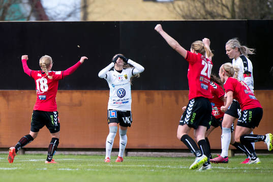 Kristianstads Gudny Björk Odinsdottir jublar