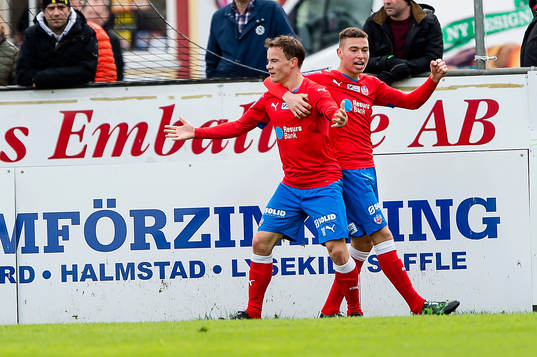 Helsingborgs Anton Wede jublar