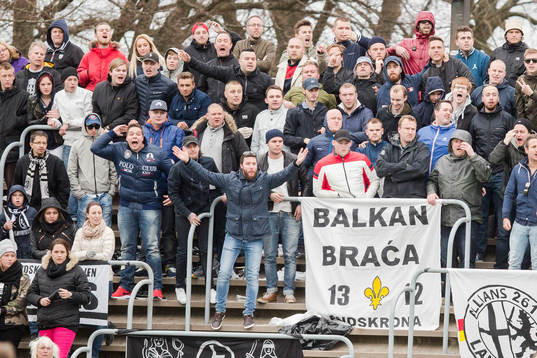 Upprörda Landskronasupportrar
