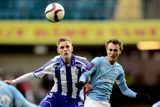 IFK Göteborgs Sören Rieks och Malmö FFs Magnus Wolff
