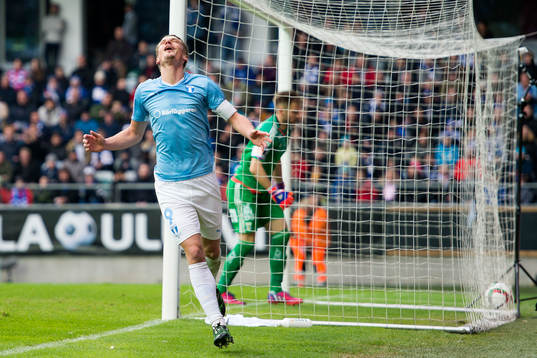 Malmö FFs Markus Rosenberg deppar