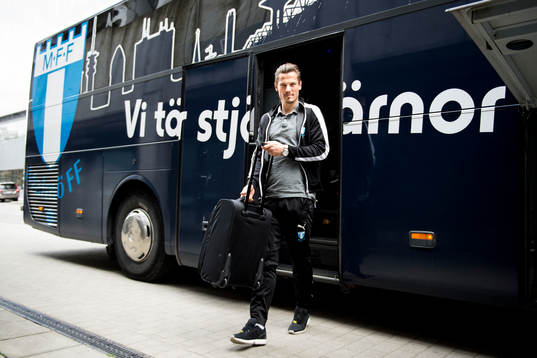 Malmö FFs Markus Rosenberg anländer
