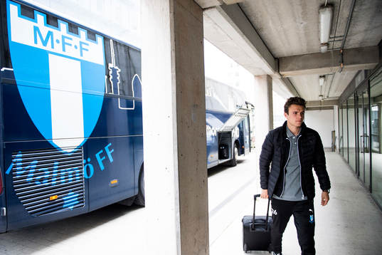 Malmö FFs Andreas Vindheim anländer