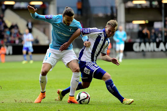 Malmö FFs Erik Johansson och IFK Göteborgs Gustav Engvall