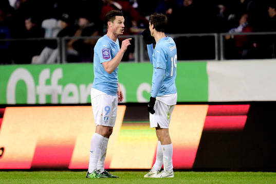 Malmö FFs Markus Rosenberg och Magnus Wolff Eikrem
