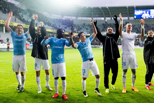 Malmö FFs Markus Rosenberg, Magnus Wolff Eikrem, Enock