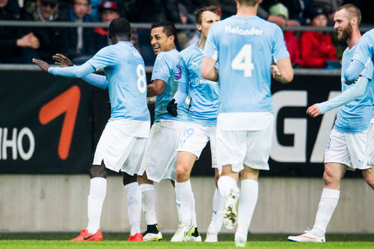 Malmö FFs Victor Yoshimar Yotun Flores och Enock Kofi Adu