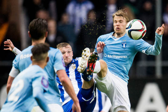 IFK Göteborgs Sebastian Eriksson och Malmö FFs Oscar