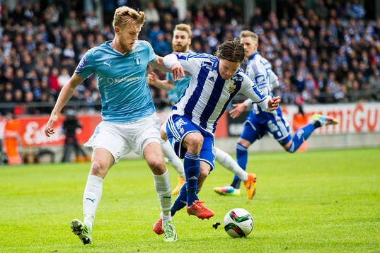 Malmö FFs Filip Helander och IFK Göteborgs Lasse Vibe