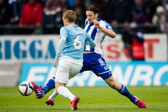 Malmö FFs Oscar Lewicki och IFK Göteborgs Gustav Svensson
