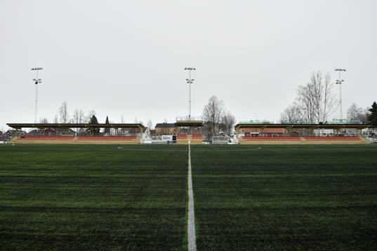 Nybyggda läktare på LF Arena
