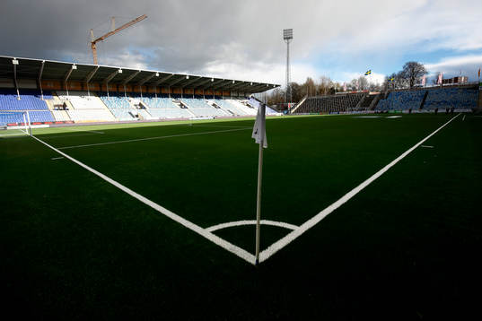 Nya Parken innan fotbollsmatchen i Allsvenskan mellan