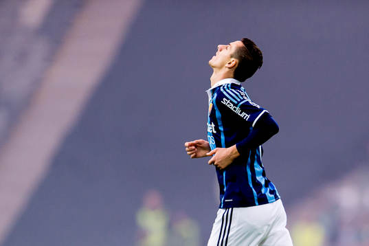 Djurgårdens Haris Radetinac deppar
