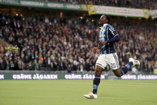 Djurgårdens Sam Johnson jublar