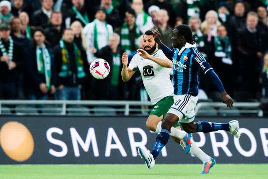 Hammarbys Stefan Batan och Djurgårdens Sam Johnson