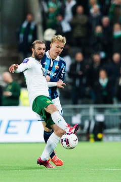 Hammarbys Kennedy Bakircioglu och Djurgårdens Elliot Käck
