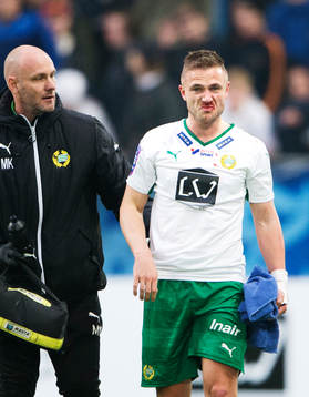 Hammarbys Mats Solheim blöder blod