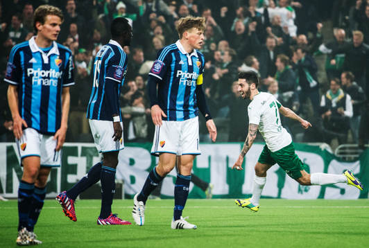 Hammarbys Nahir Besara jublar