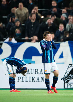 Djurgårdens Daniel Berntsen och Kevin Walker deppar