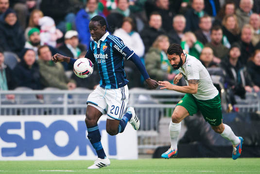 Djurgårdens Sam Johnson och Hammarbys Stefan Batan