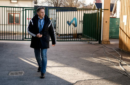 Sundsvalls sportchef Urban Hagblom innan fotbollsmatchen i