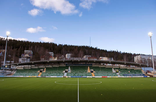 Norrporten Arena innan fotbollsmatchen i Allsvenskan mellan