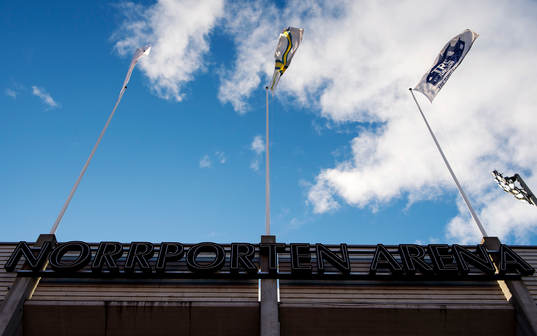 Norrporten Arena innan fotbollsmatchen i Allsvenskan mellan